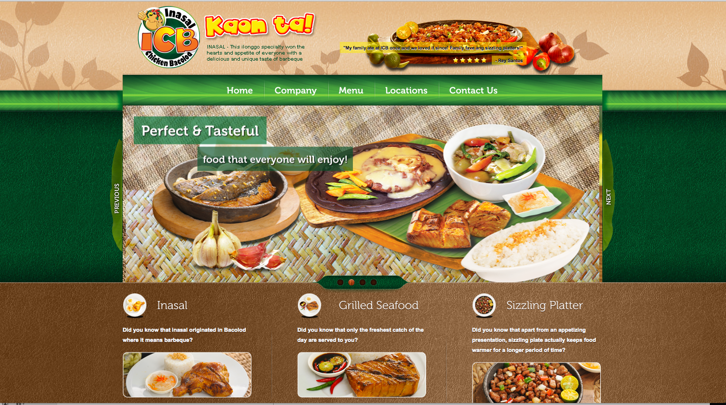 Inasal Chicken Bacolod<br>Website